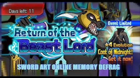 Sword Art Online Memory Defrag - Return of the Beast Lord Event - Full