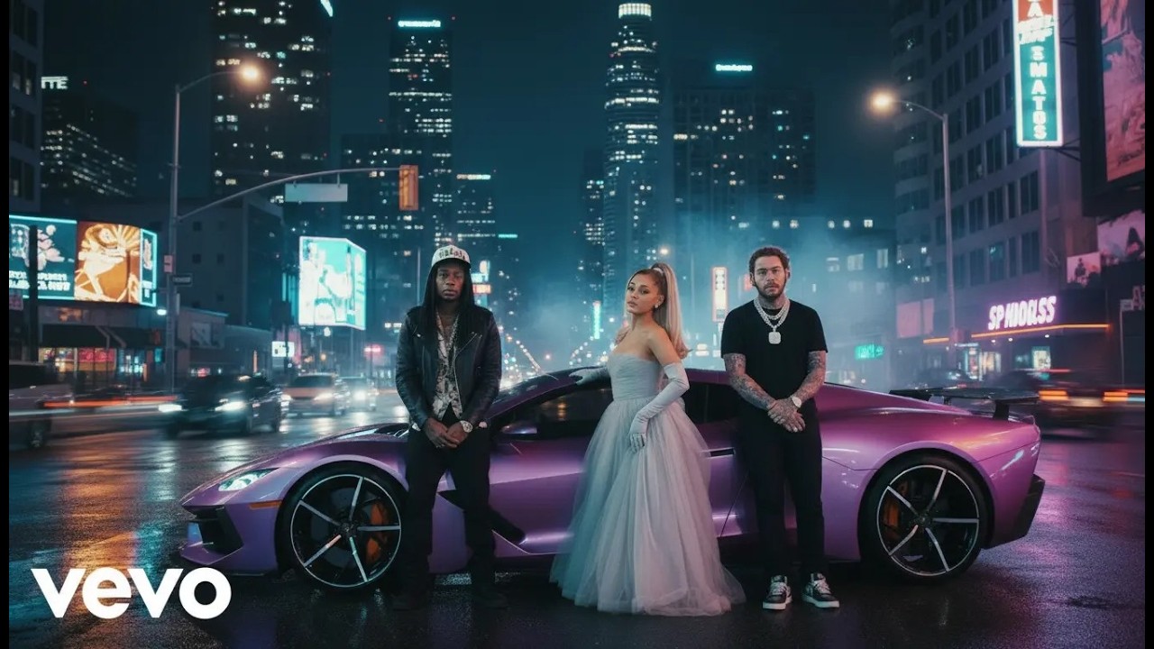 Post Malone, Wiz Khalifa – Midnight City Lights (ft. Ariana Grande) | Official Lyrics Video