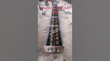 Double axis screw conveyor trial run #augerconveyor #conveyor #screwconveyor #spiralbladeforming