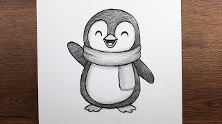 Sevimli Penguen Nasıl Çizilir - Adım Adım Kolay Penguen Resmi Çizimi Nasıl Yapılır