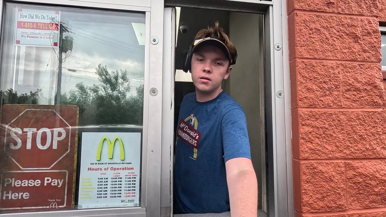 $1 McDonald's Drive Thru, Iced French Vanilla Coffee no Ice, Main St, Woodville, Ohio, 23 Aug 25 NGH