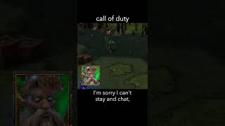 call of duty — WarCraft 3 dialogue scene