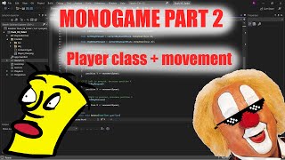 MonoGame Tutorial Part 2 adding a Player class with a Movement system    #monogame #gamedev #coding