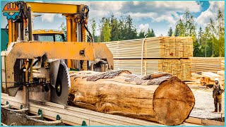 75 Incredible EXTREME Fastest Big Wood Sawmill Machines Working