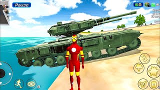 Iron Rope Hero Gangster Crime And Military Tank In Open World Game - Android Gameplay