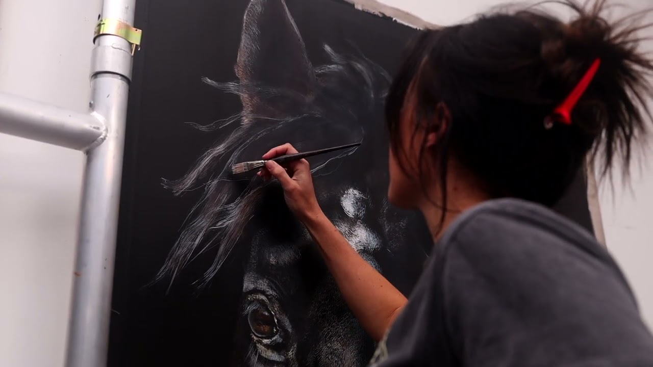Nicole Slater in the studio