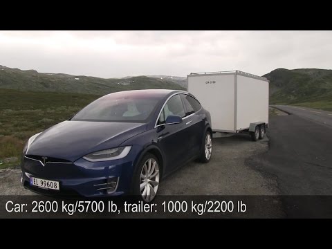 Model X pulling big trailer up a mountain: no heat issues