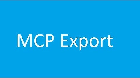MCP Export