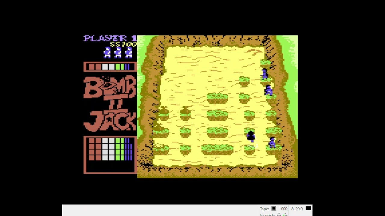 Commodore 64, Emulated, Bomb Jack 2, 95500 points
