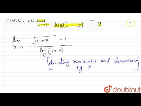 Prove that:`lim_(x to