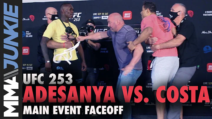 Paulo Costa throws white belt at Israel Adesanya | UFC 253 faceoff