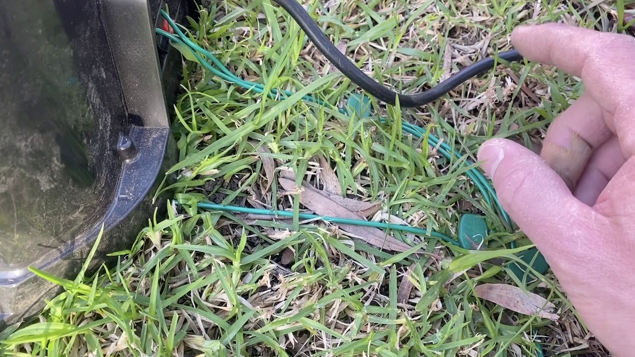 Setting up the boundary wire behind the base station YouTube