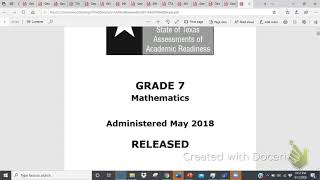 7th grade 2018 Released STAAR Test