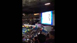 Boro fans tribute to Ali Brownlee at Elland Road last night.