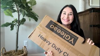 Review of 800LBS Heavy Duty Clothes Rack Rolling Clothing Rack for Hanging Coat Double Rods Portabl