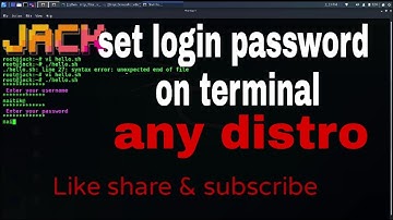 How to set login password  and How to add ASCII Art to your terminal |  (Techo Buddy)