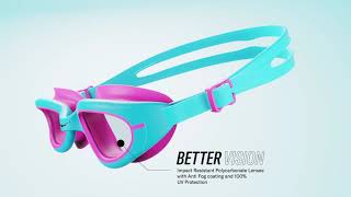 AqtivAqua JR Kids Swim Goggles // Anti Fog - UV Protection - Soft Silicone Seals screenshot 2