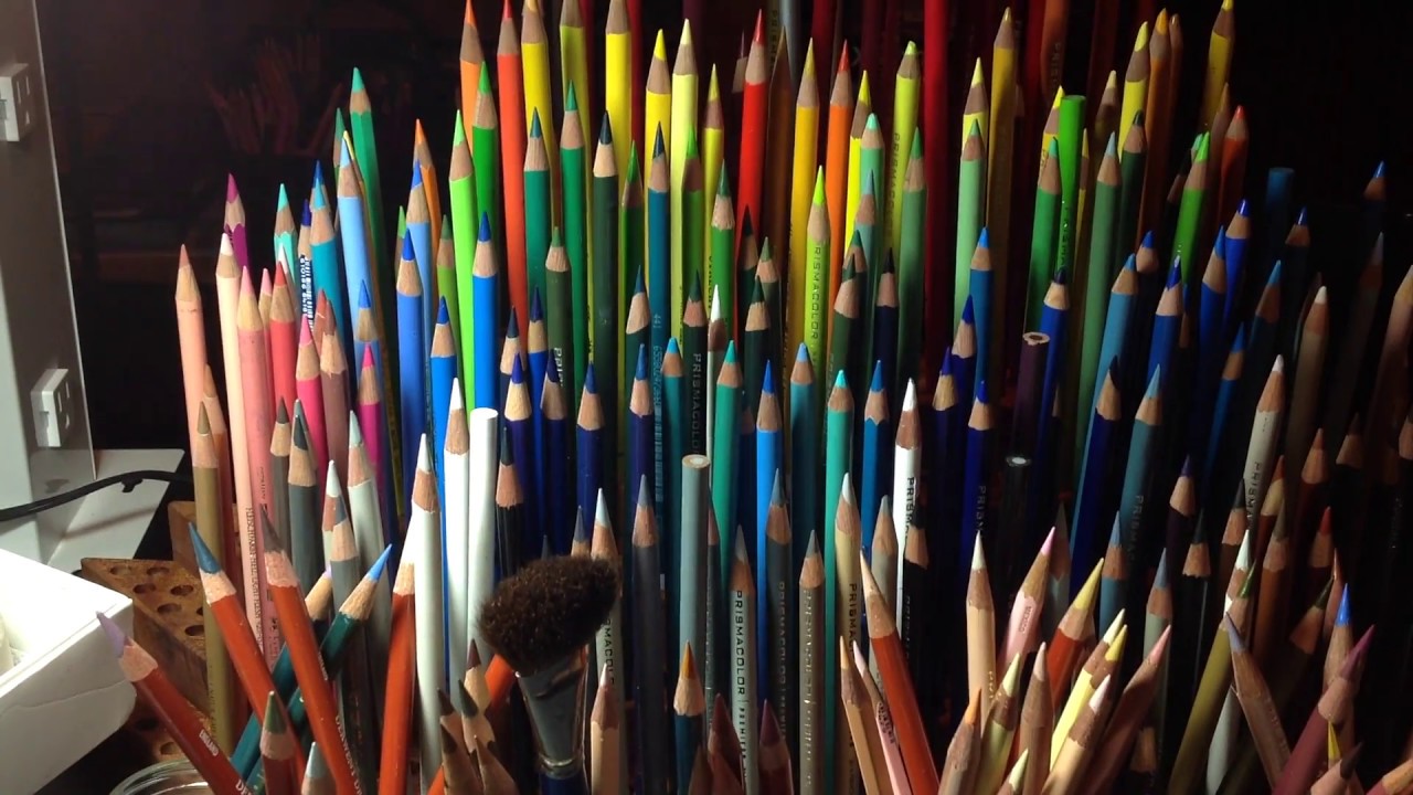 Colored Pencil Organization Take a Quick Tour of my Drawing Space