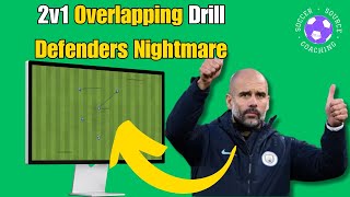 CRUCIAL 2v1 Overlapping Run Soccer/Football Drill