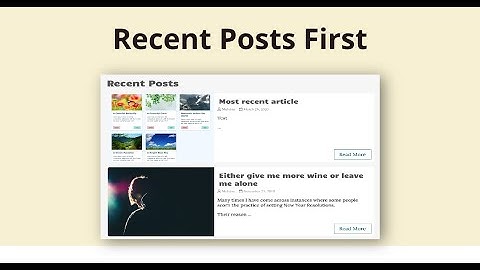 How to Order Posts with Recent Posts appearing first PHP & MySQL