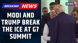 BREAKING: PM Modi And President Trump Shake Hands At G7 Summit In France |First Meeting In 16 Months