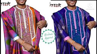 African Dashiki Men Outfit Nigerian Agbada Robe Suit 2 Piece Set Loose Coat and Fit Shirt Abaya screenshot 5