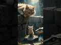 🤯🐾 Mother saved the kitten from a big lizard 🐾😱 🐾😱 #cats #cat #ai #story #kitty #kitten #shorts