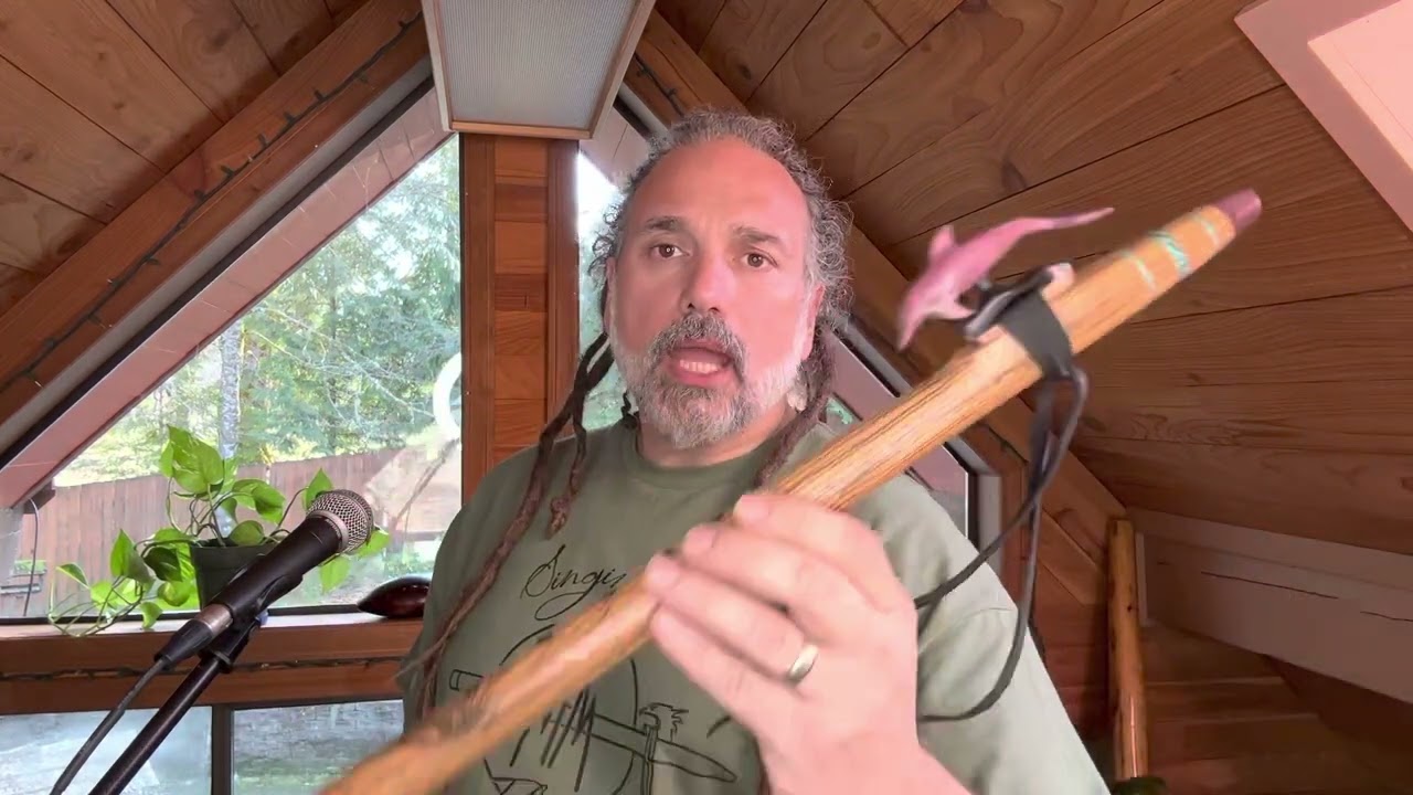 Dolphin Flute in Bocote Wood with Turquoise Crystal