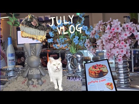 July vlog | Seoul cafe, galaxy ultra23, Fujii kaze goods, street cat, pop-up store