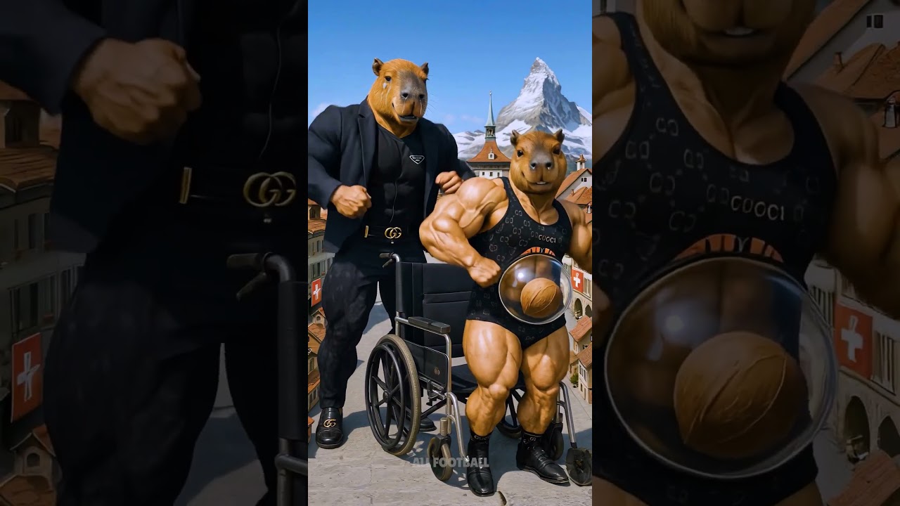 Dancing Muscled Italian Brainrot In A Wheelchair But They're Giants