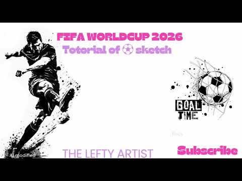 #new vedio✨#1st vedio of my channel💗 #FIFA WORLDCUP 2026 #asthetic #sketch of football ⚽