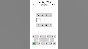 Weaver - WARD ZONE - Jun 14, 2023 #apuzzleenthusiast #weather #wordle #game #puzzle