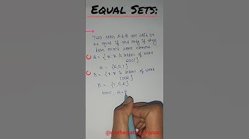 Equal Sets|Set|Class 11|Chapter 1|Ncert #sets #settheory #mathematicswoman #cbse #ncert #maths #icse