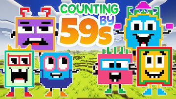 Counting by 59s Song | Numberblocks Minecraft | Skip Counting Song