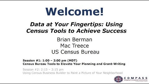 COMPASS 2025 Education Series: Data at Your Fingertips: Using Census Tools to Achieve Success
