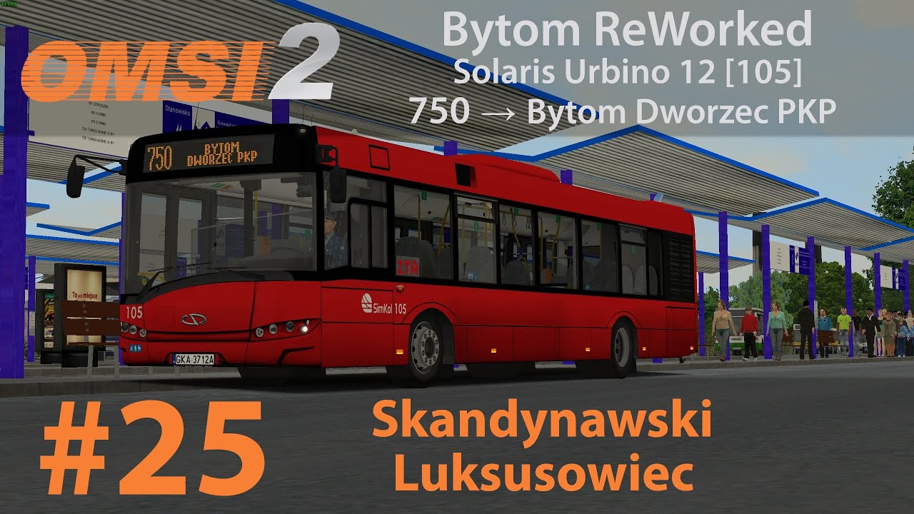 OMSI 2 #25: Skandynawski Luksusowiec | Bytom ReWorked - linia 750 | Solaris Urbino 12 [105]