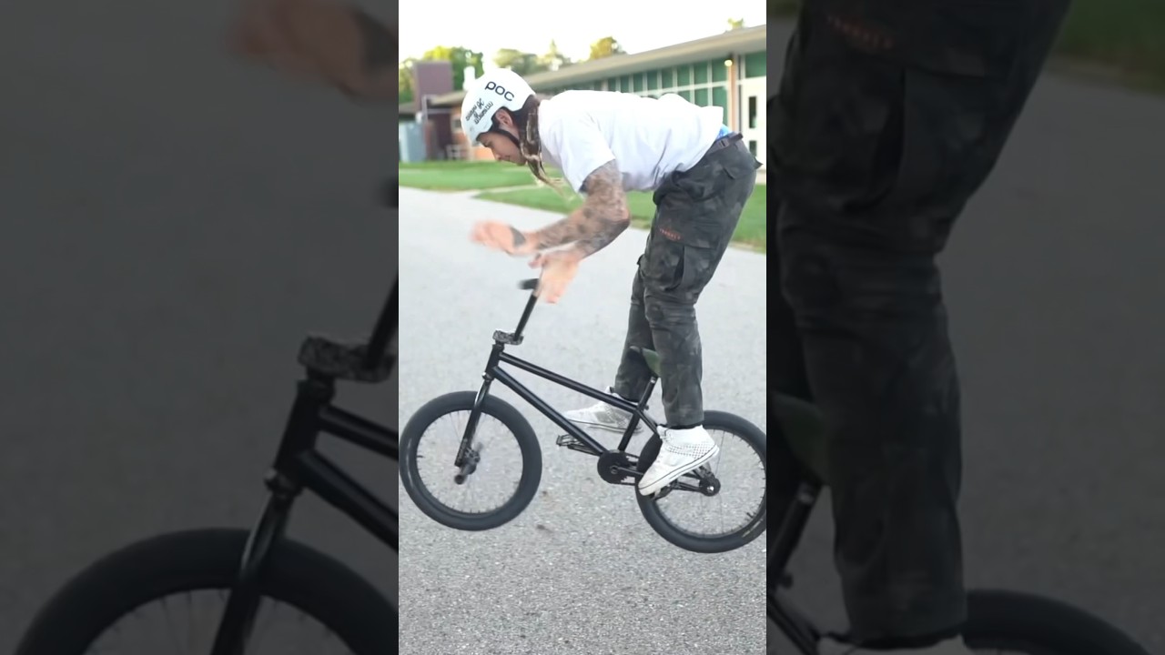 Самая низкая планка для прыжка? #barspin #bmx