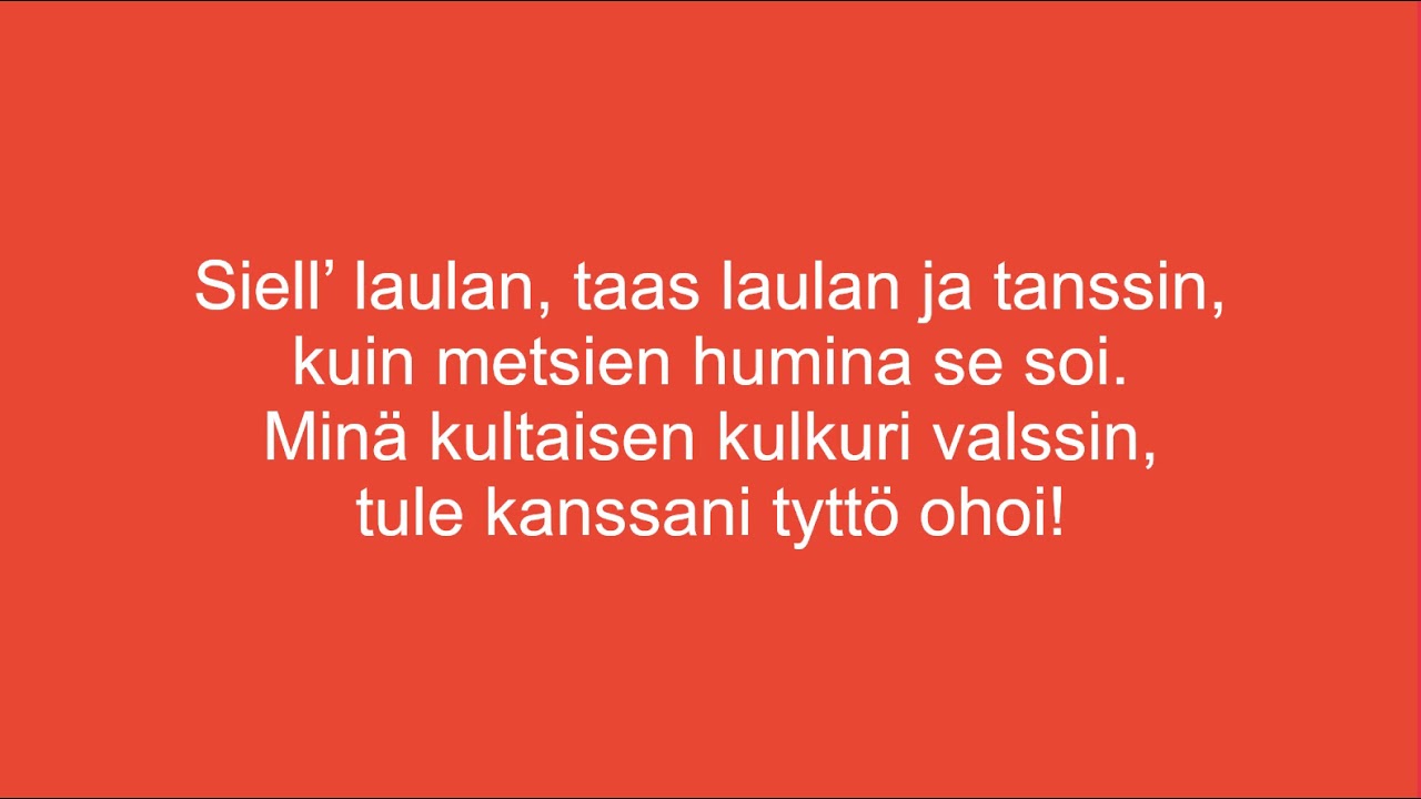 kulkurin valssi sanat