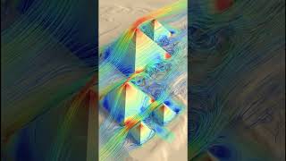 CFD Visualization of flow over Pyramid #cfd