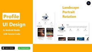 Profile UI for both Portrait and Landscape Orientations in Android Studio
