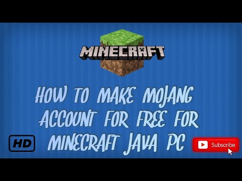 HOW TO MAKE MOJANG ACCOUNT FOR MINECRAFT JAVA EDITION PC - YouTube