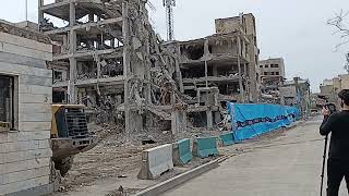 Residential blocks destroyed by USraeli attack, Resolat neighbourhood, Tehran, visited 22 March.