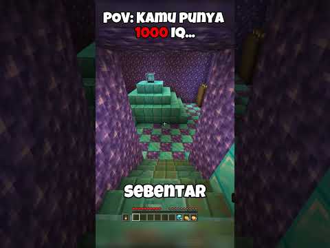 POV: IQ lu 1000 🧠 #minecraft #shorts #funny