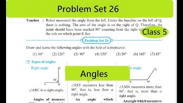 Problem Set 26 Class 5th Math Chapter 6 Angles / Problem Set 26 / Standard 5 / Maharashtra Board