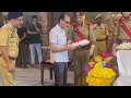 Father pays homage to braveheart son jk police dsp humayun bhat during the wreath laying ceremony