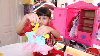 BUILD A BEAR Dolls Wardrobe Pink Closet Dresser With Drawer and Shelves. This closet cabinet is very cute for my daughter