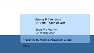 ErlanB Calculator V1 open source screenshot 3