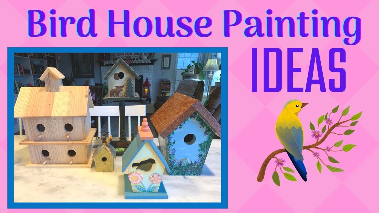 PAINTING BIRD HOUSES Six Ideas for You Including Dot Mandala Art 🖌🖌🖌