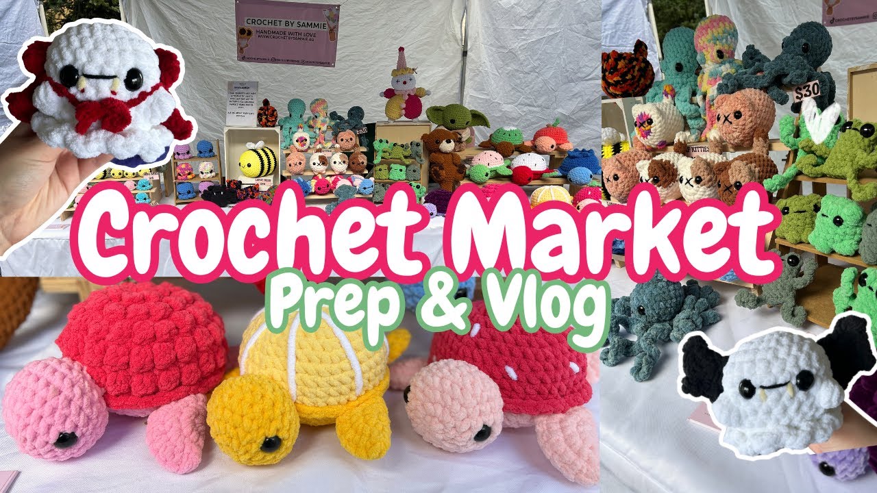 Crochet Market - Designing patterns, packing orders, lots of market prep! 👻