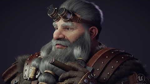 Dwarf portrait rendered in UE5